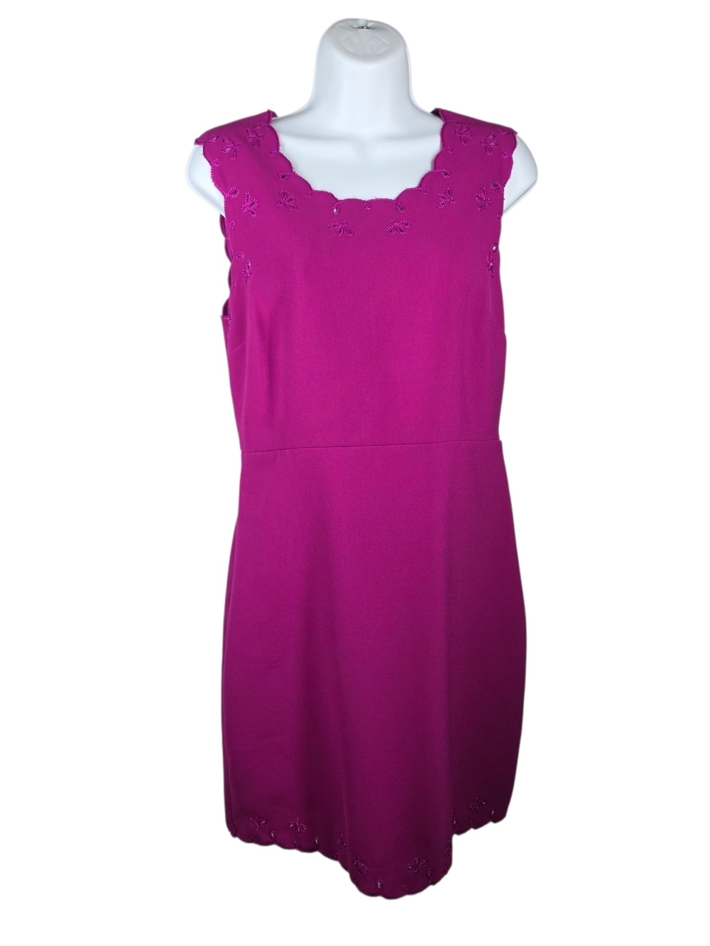 DIANE VON FURSTENBERG SLEEVELESS SCALLOPED HEM DRESS